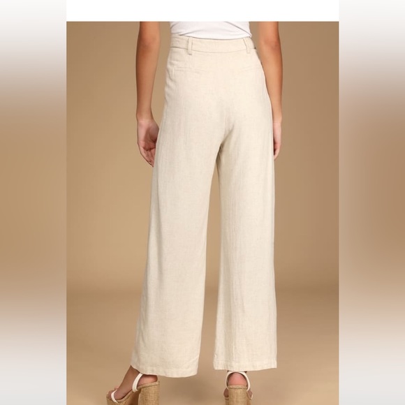 High waist wide leg pleated trousers - Picture 3 of 10